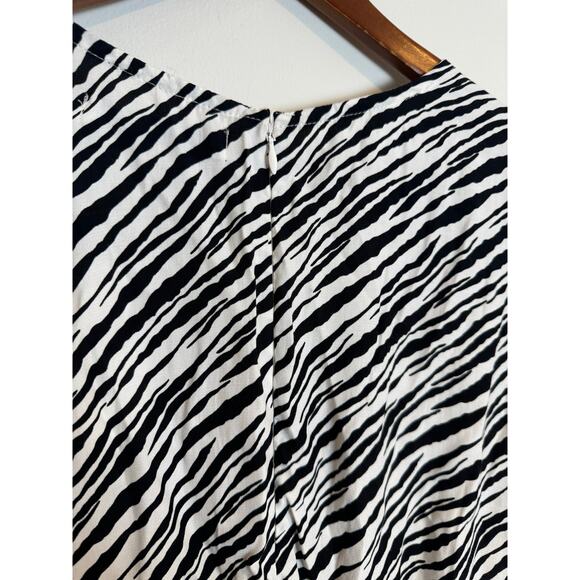 Faithfull The Brand NWT Marie Louise Animal Zebra Print Midi Puff Sleeve Dress - Picture 7 of 12
